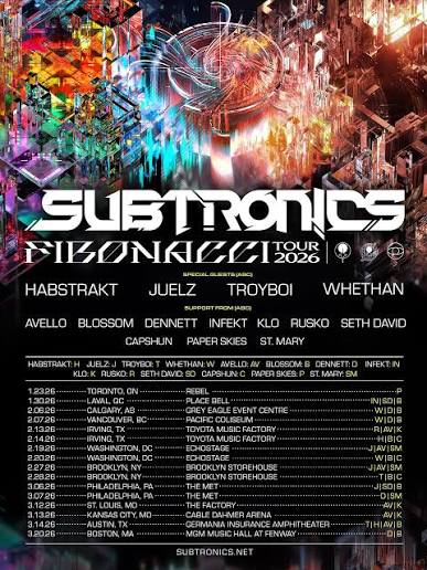 Subtronics 2026 concert poster
